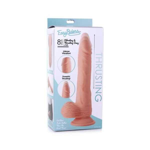 Easy Riders 8 Thrusting Dildo With Balls Light