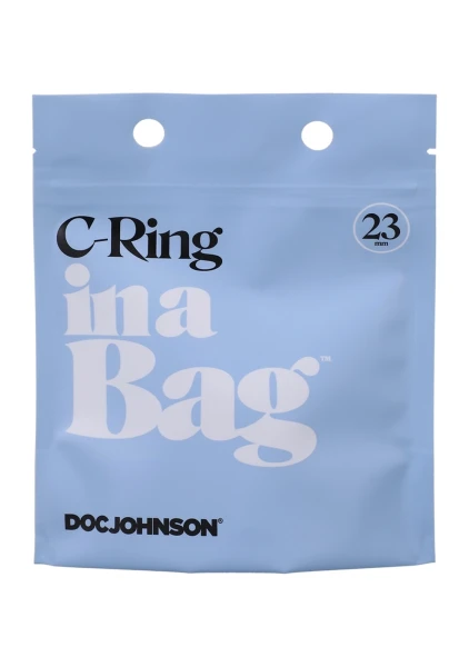 In A Bag Black Silicone C-Ring By Doc Johnson