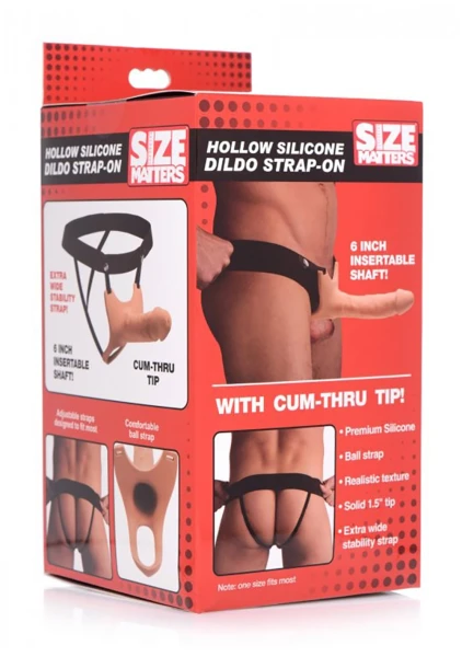 Hollow Silicone Dildo Strap-On