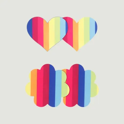 Pretty Pasties Pride Heart and Flower 2 Pack