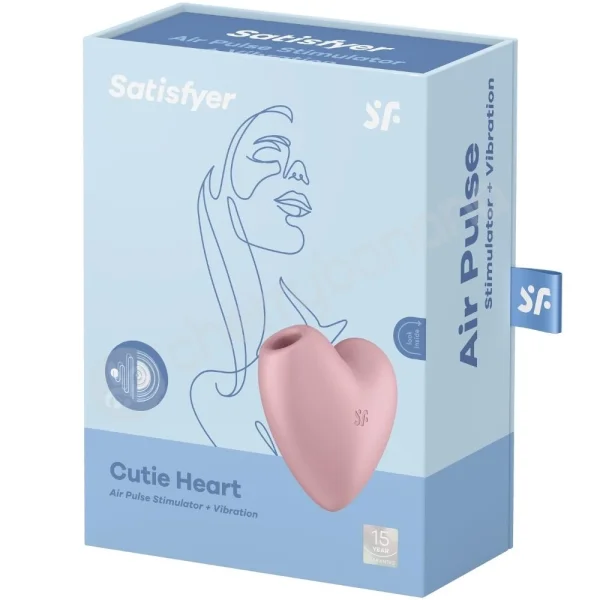 Satisfyer Cutie Heart Pink Clitoral Air Pressure Waves & Vibration
