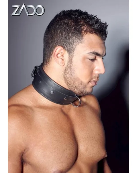 Leather Collar - Black - S/m