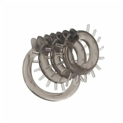 Support Master Triple Ticklers Cock Ring Smoke