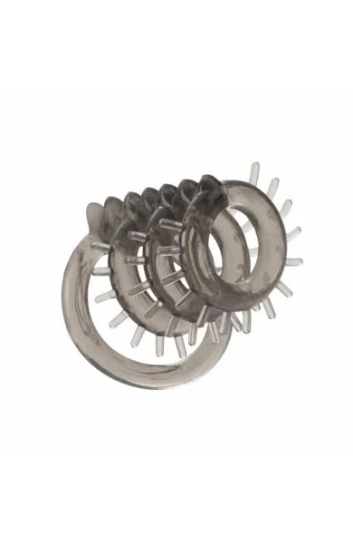 Support Master Triple Ticklers Cock Ring Smoke