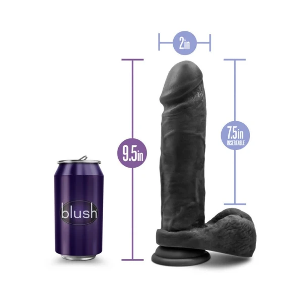 Au Natural Bold  - 9" Dildo - Black