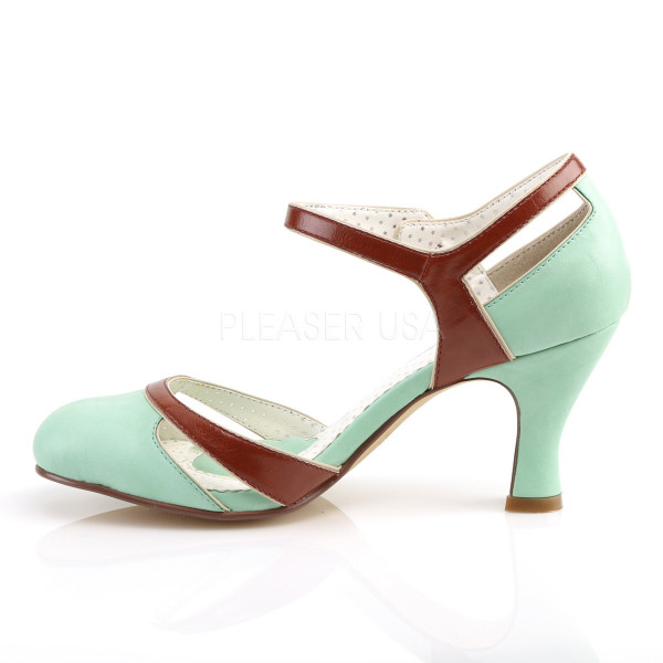3 inches Kitten Heel Round Toe d\'Orsay Pump Ankle Strap