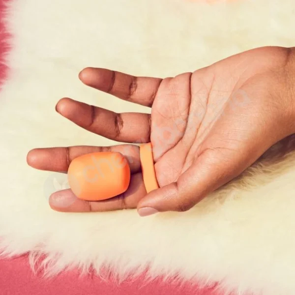 Dame Fin Orange Finger Vibrator