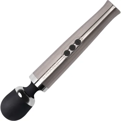 Le Wand Die Cast Rechargeable Vibrating Body Massager Silver
