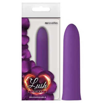 Lush Violet Purple 9 4 cm 3 7 USB Rechargeable Mini Vibrator