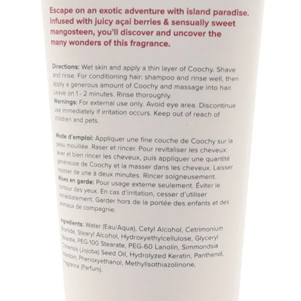 Coochy  Shave Cream Island Paradise 12.5 Fl. Oz.