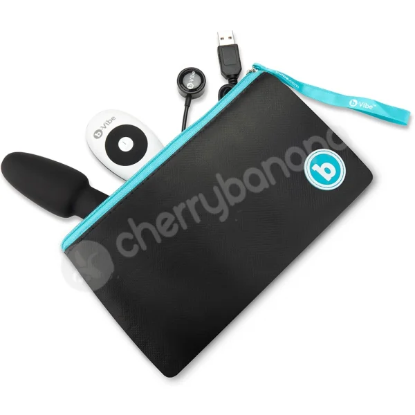 B-vibe Petite Rimming Sensation Black Silicone 4.9" Butt Plug