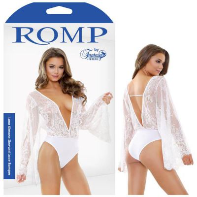 Romp Luna Kimono Sleeved Lace Romper