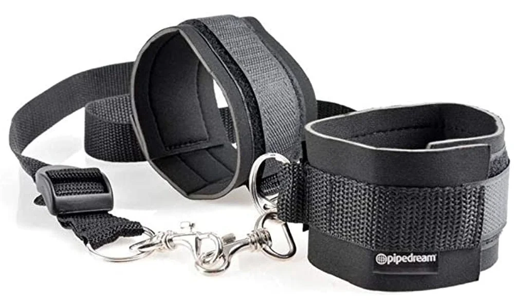 Fetish Fantasy Cuff and Tether Set Black