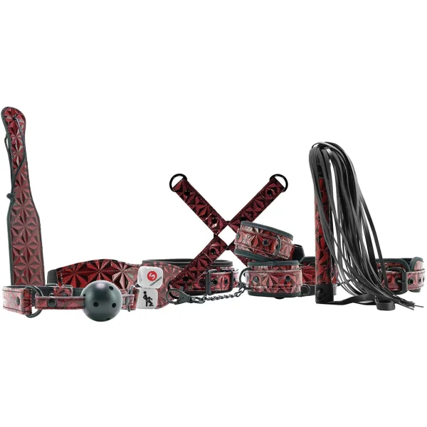 Ouch Luxury Bondage Kit Burgandy