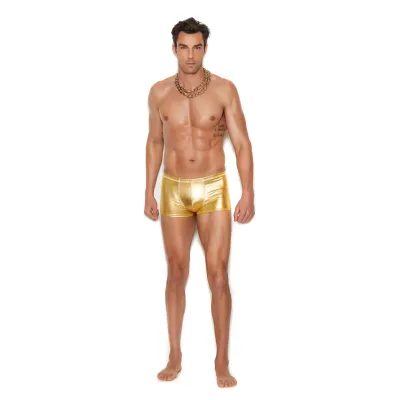 Men s Gold Lame Boxer Brief Large xlarge Gold