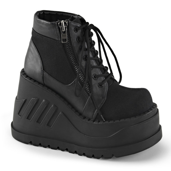 4 3/4 inches Wedge PF Lace-Up Bootie w/Exposed Zipper Detail