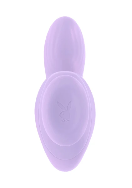 Playboy Pleasure Rev Me Up Rechargeable Waterproof Silicone Dual Stimulation Vibrator - Purple