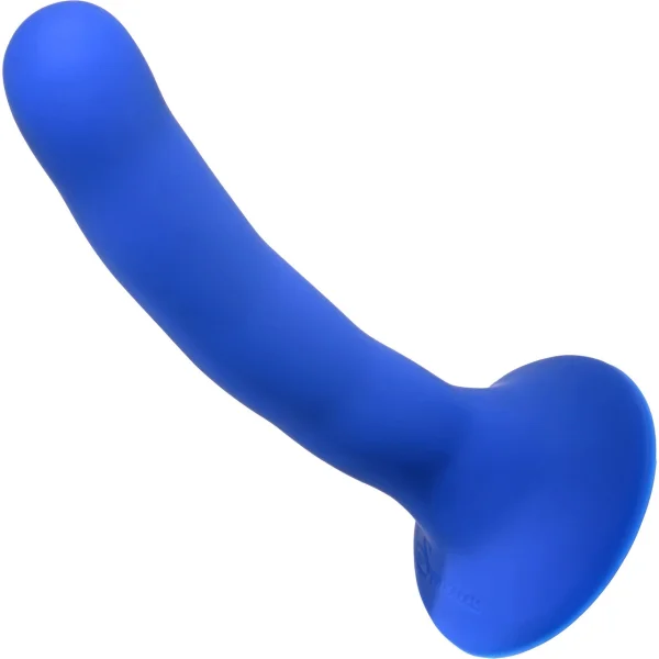Please  5.25" Silicone Harness Compatible Dildo By Sportsheets - Blue