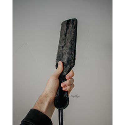 Leather Paddle with Black Fur Side