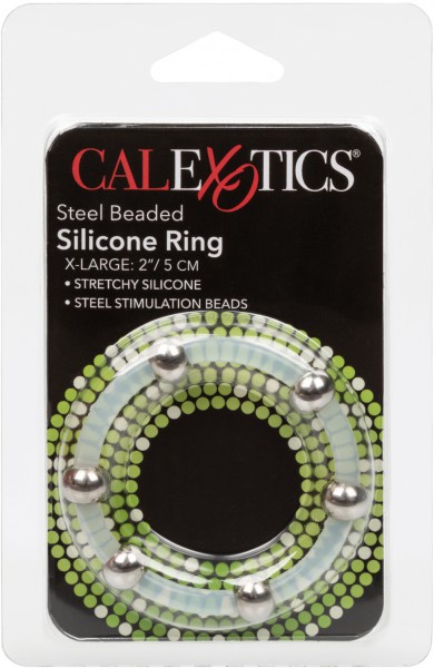 Steel Beaded Silicone Cock Ring