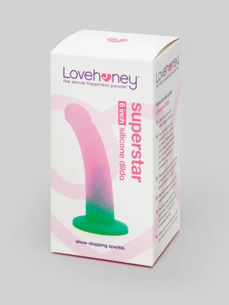 Lovehoney Glitter Silicone Dildo 6 Inch