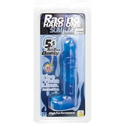 Raging Hard Ons Slimline Anal Series 5 5 Inch Ass Play Ballsy Blue