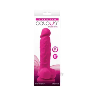 Colours Pleasures Vibrating 5 Dildo Pink