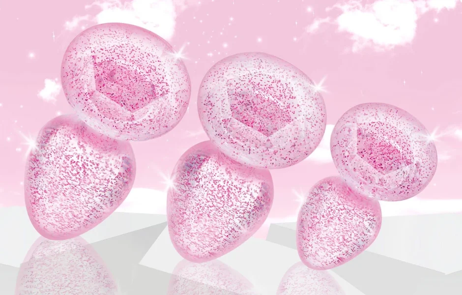 Anal Plug - Glitter Gem Anal Plug Set - Pink