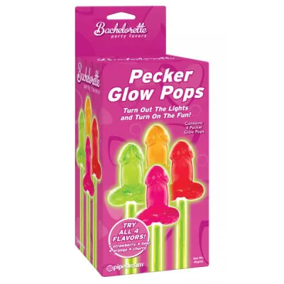 Bachelorette Pecker Glow Pops 4 Pack
