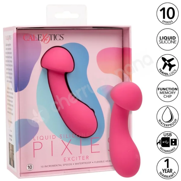 Calexotics Liquid Silicone Pixies Exciter Dual Sided Vibrator