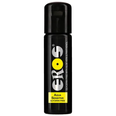 Eros Aqua Sensitive Glycerin Free 100ml Lubricant With Aloe Vera And Panthenol