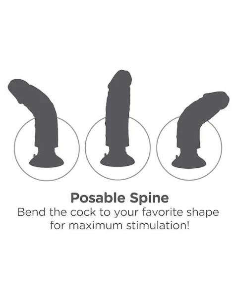King Cock 7 Inch Vibrating Suction Cup Dildo - 7 Inch