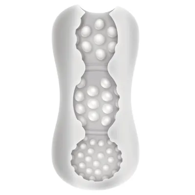 Adam and Eve 5 9 Clear Triple Chamber Stroker with Internal Nubs