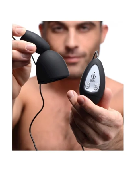 Deluxe 10 Mode Silicone Penis Head Teaser Black