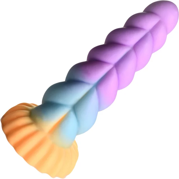 Unicorn Curvy Bumpy 8.3" Silicone Suction Cup Dildo By Creature Cocks