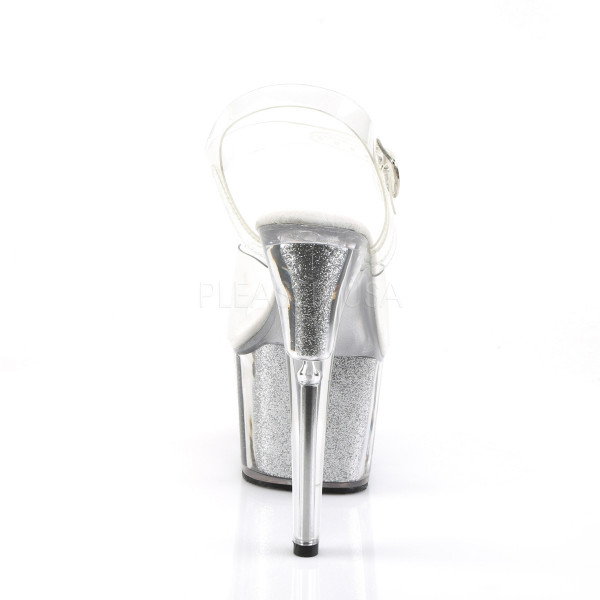 ADORE-708G - 7" Glitter Filled Ankle Strap PF Sandal — image 4 of 4