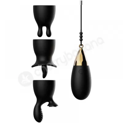 Evolved Egg citment Vibrating Black Egg With 3 Sleeves Wireless Remote
