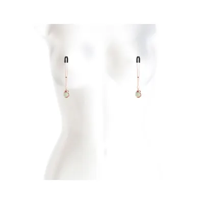 nsnovelties Bound Glow In The Dark Rose Gold Nipple Clamps