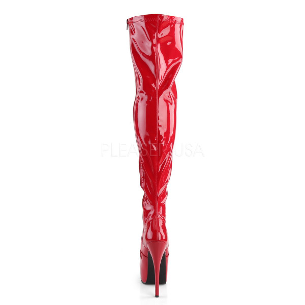 TEEZE-3000 - 5 3/4" Heel, 1 3/4" Hidden PF Stretch Thigh Boot, Side Zip — image 4 of 8
