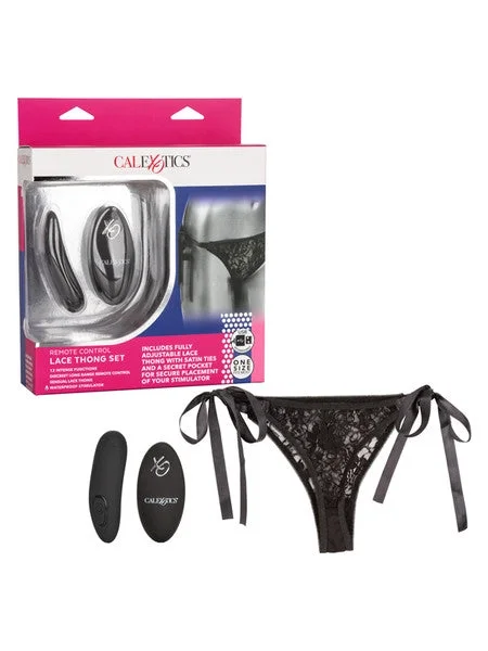 Remote Control Lace Thong Set