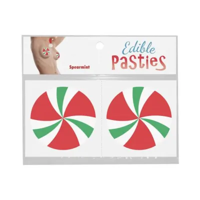 Spearmint Candy Swirls Edible Body Pasties Multi