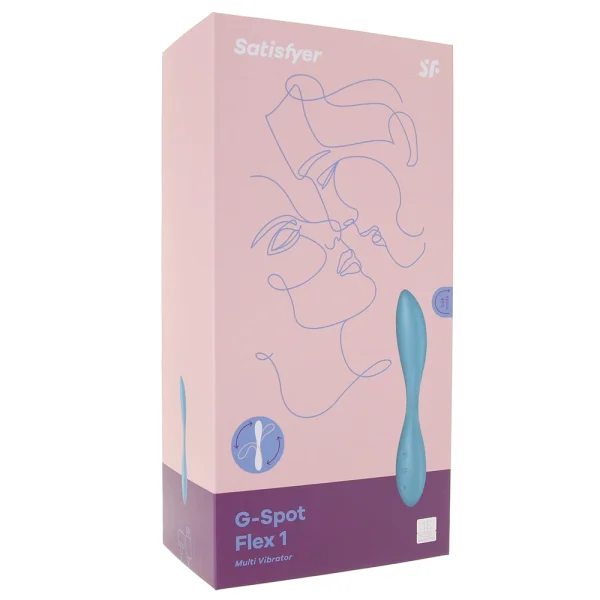 Satisfyer G-Spot Flex 1 Silicone Rechargeable Waterproof 12-Function G-Spot Vibrator - Petrol