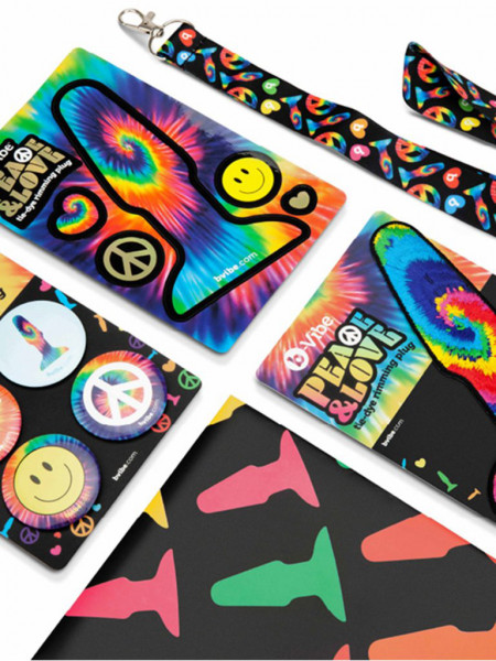 Peace & Love Tie Dye Rimming Plug - B Vibe