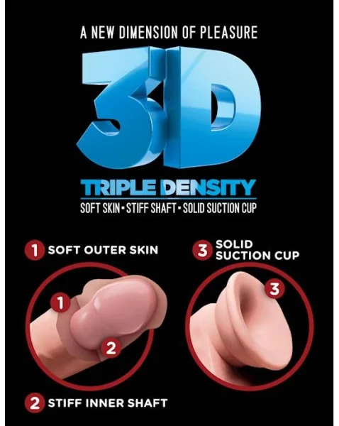 King Cock Plus 10 Inch Triple Density Cock With Balls - Flesh - 10 Inch