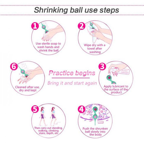 Combination Duo Tone Kegel Ball and Pleasure Ball Exerciser Set