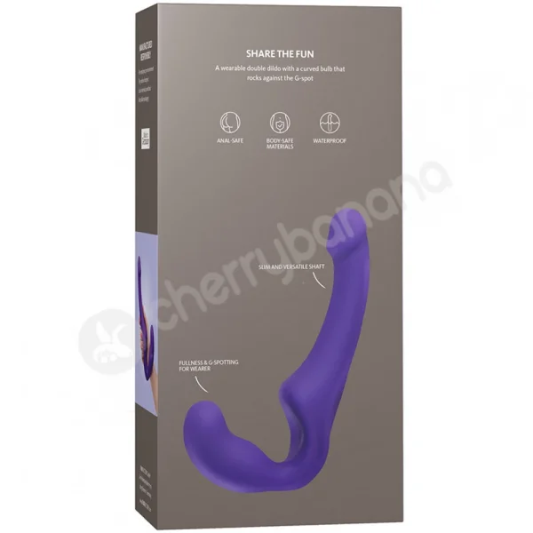 Fun Factory Violet Share Wearable Double Dildo Strapless Strap-on