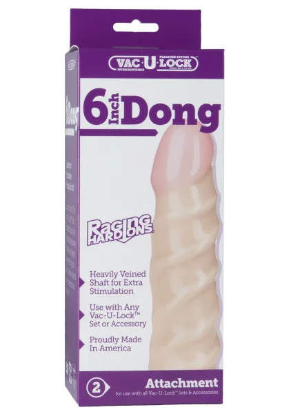 Vac-U-Lock 6" Raging Hard On Dong — image 4 of 7