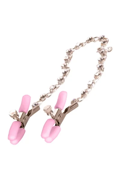 California Exotic Nipple Play Adjustable Nipple Clamps with Crystal Chain