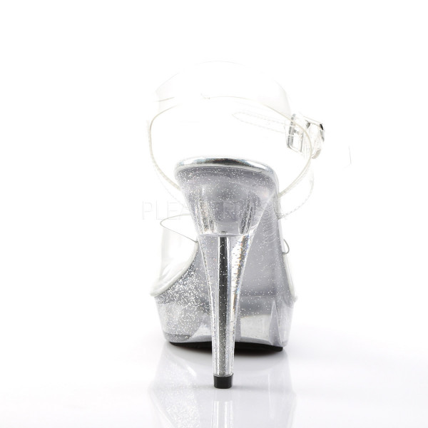 5 inches Heel, 1 inches PF Ankle Strap Sandal W/ Mini Glitters — image 4 of 4