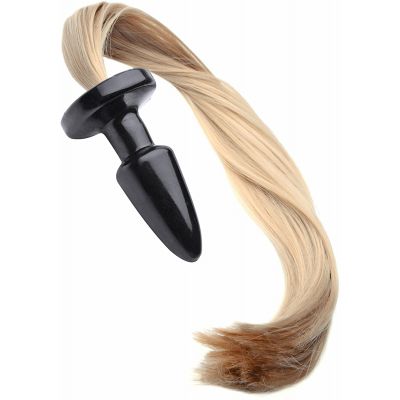 Blonde Stallion Rubber Anal Tail Plug